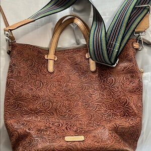 Consuela Brown Embossed Women's Bag